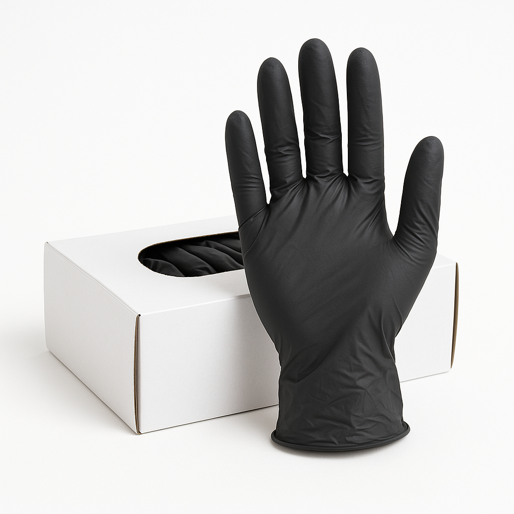Black Nitrile Gloves, Small